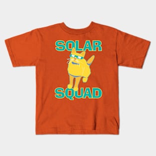 Solar Eclipse 2024 Cat In Eclipse Glasses Solar Squad Group Kids T-Shirt